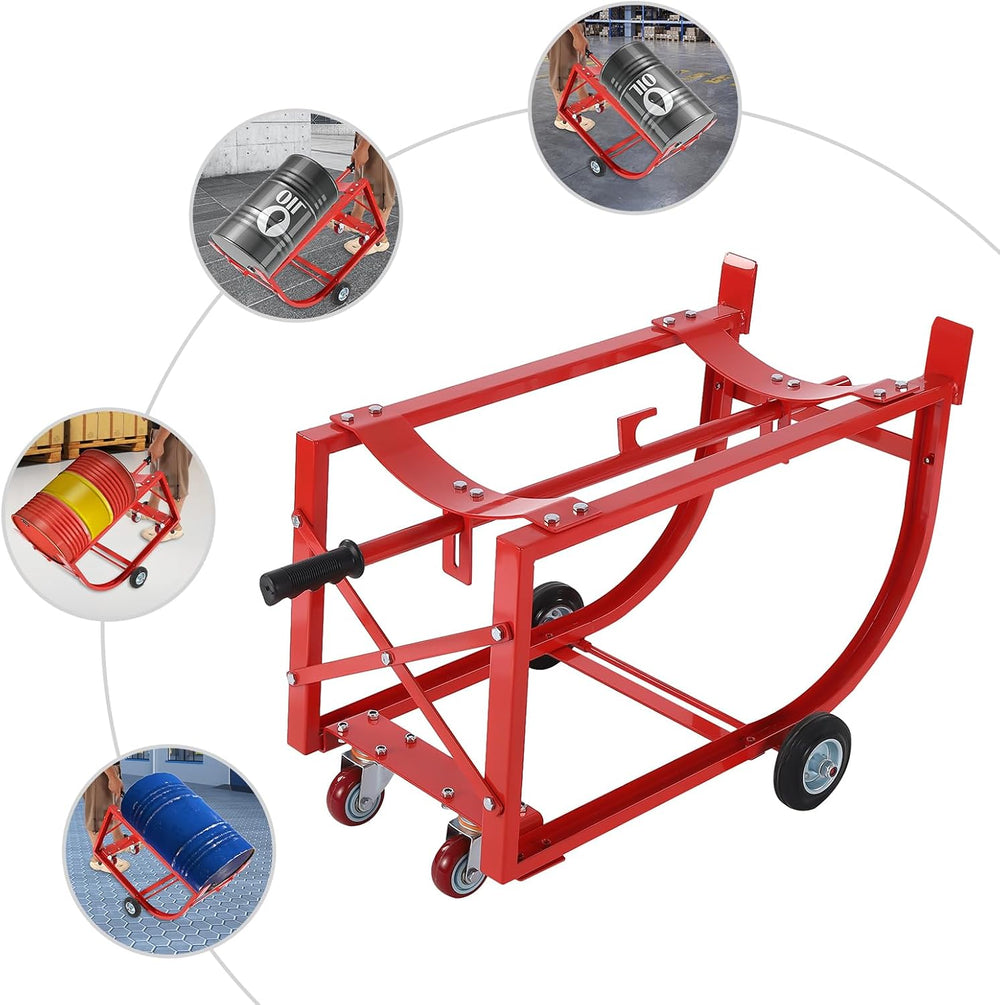 Bucket Rack with 4 Wheels 55 Gallon Portable Bucket Rack Tilting with Telesco...