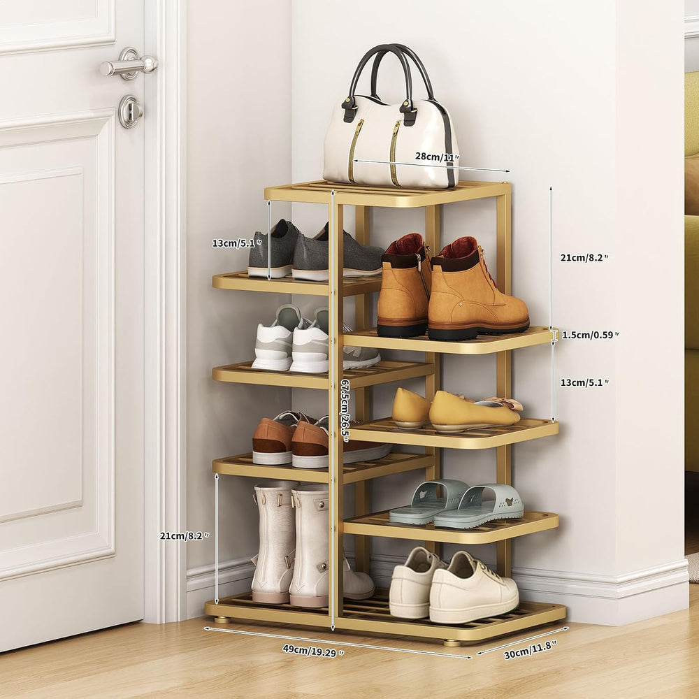 5-Tier Shoe Rack for Entryway,Metal Shoe Organizer, Large Capacity Shoe Stora...