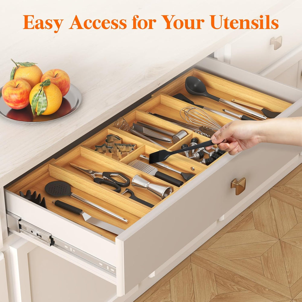 Lifewit Expandable Utensil Organizer for Kitchen Drawer, Cutlery Holder