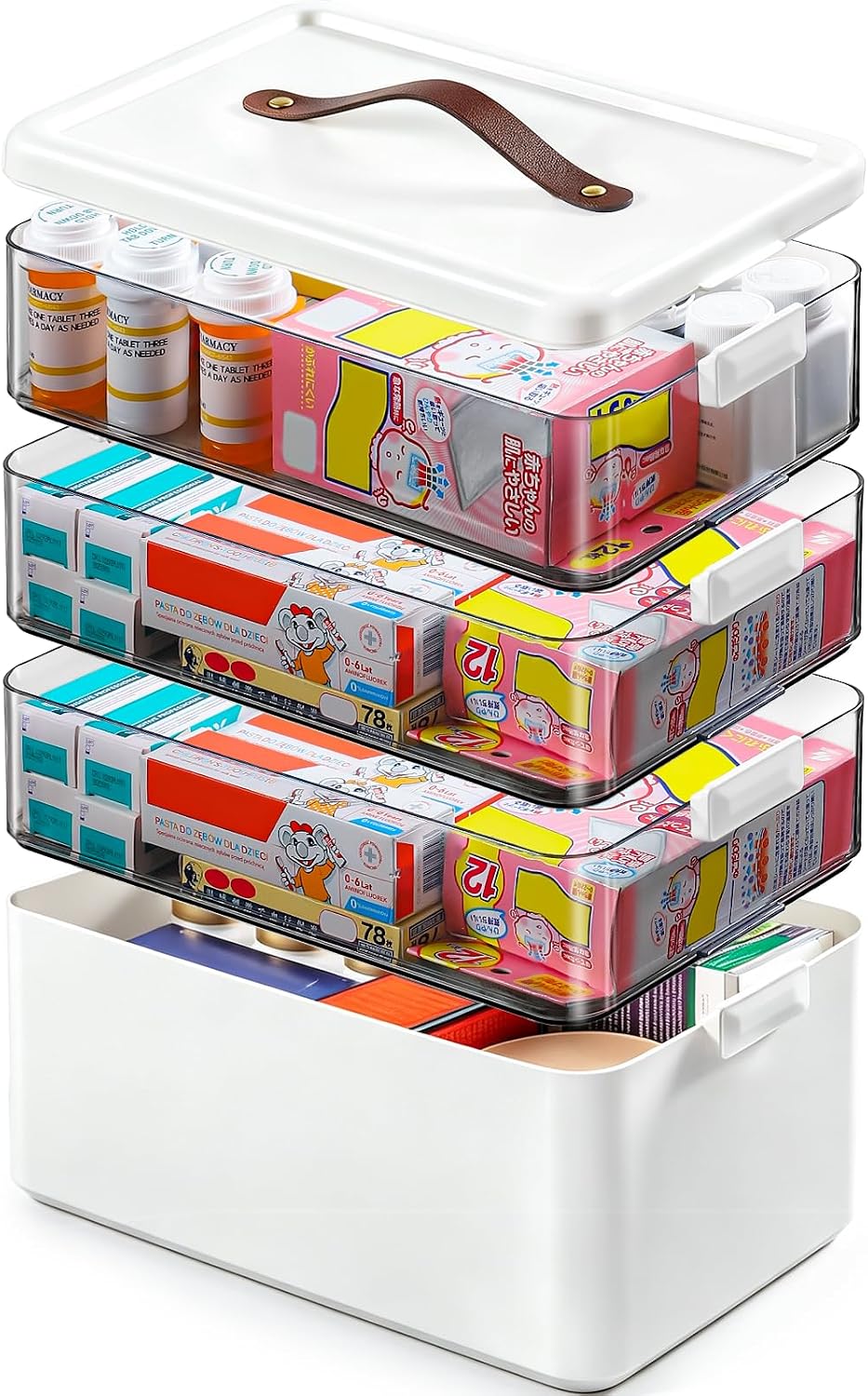 Homaigie Extra Tall 4-Tier Medicine Cabinet Organizer for Medicine Bottles Or...