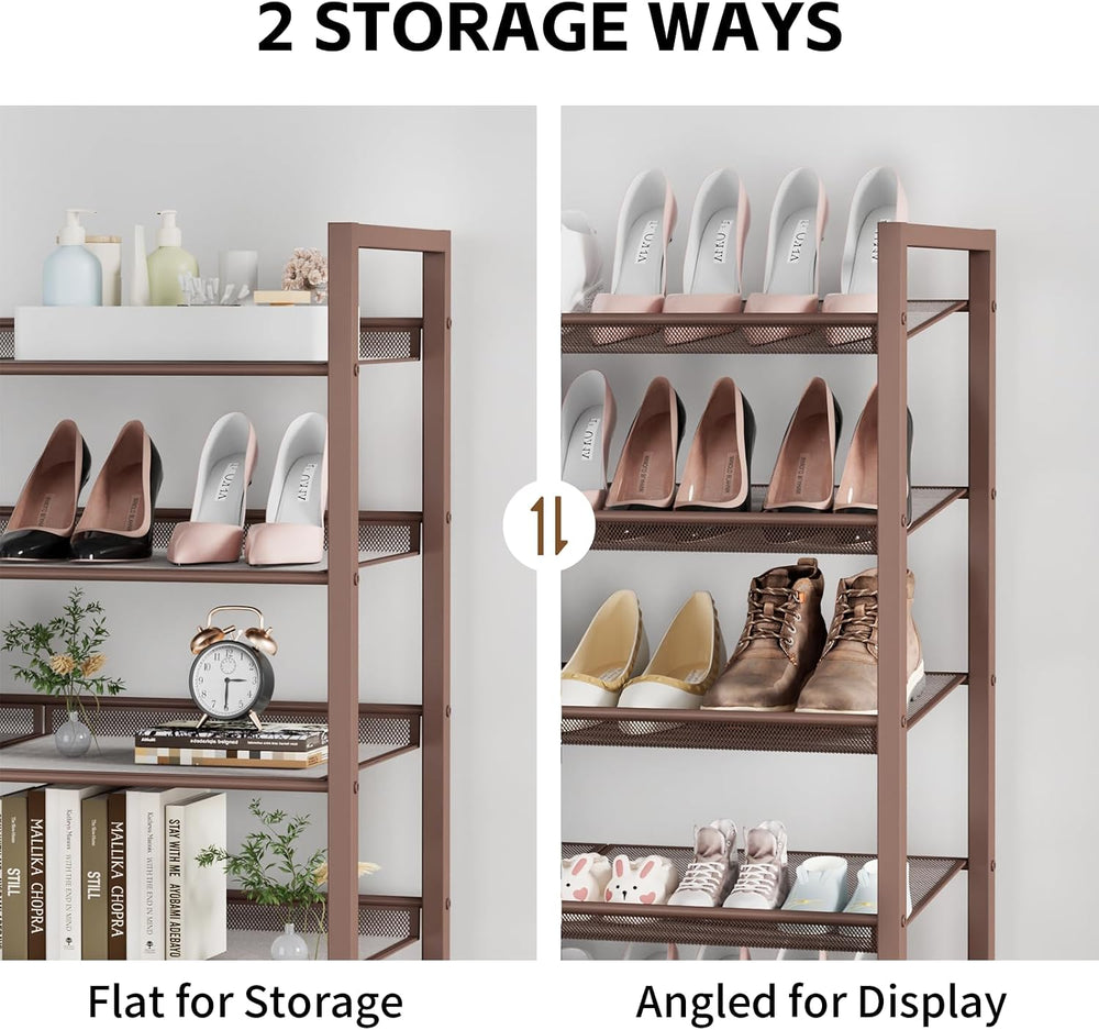 8Tier Metal Tall Shoe Rack,Large Shoe Rack for Closet,entryway,Garage, with A...