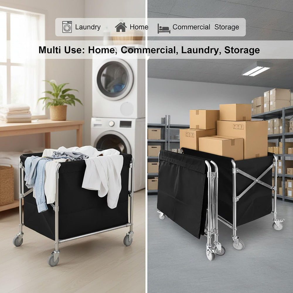 Industrial Collapsible Laundry Cart with Wheel 12 Bushel (400l)