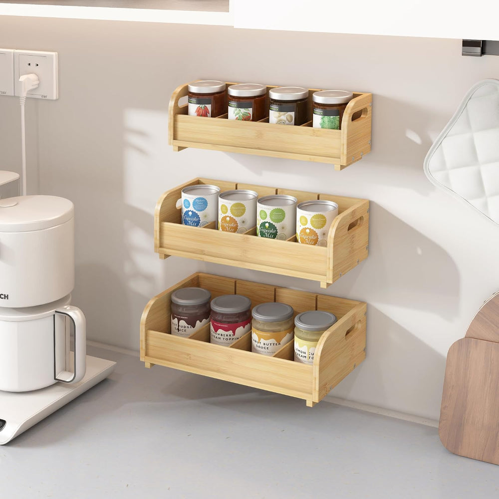 Wisuce 3-Tier Bamboo Tea Bag Organizer, Stackable Tea Holder for Countertop