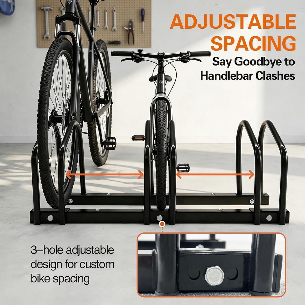 ROSSGO 3-Bike Bike Floor Stand, Floor Bike Rack for Mountain Bike