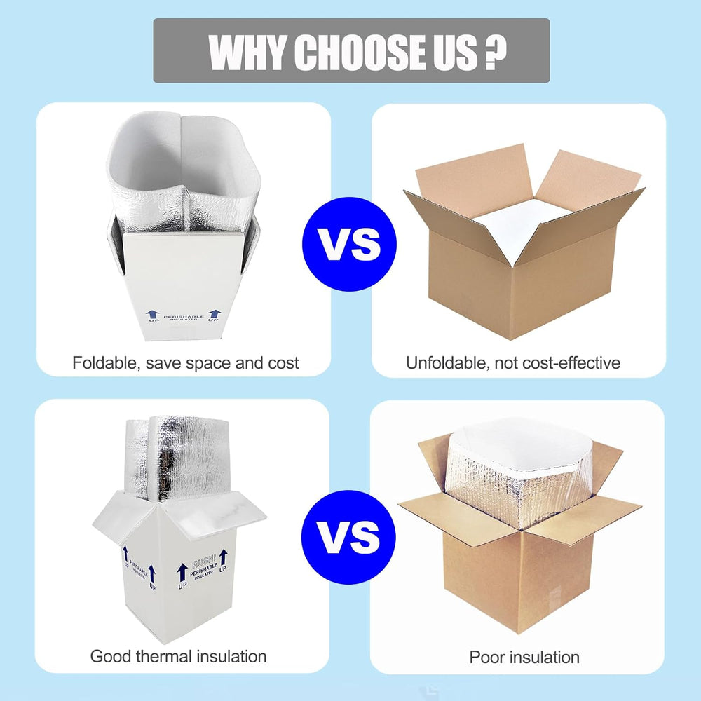 7x6x10“ Small Insulated Shipping Boxes for Frozen Food, 8 Pack Double Insulat...