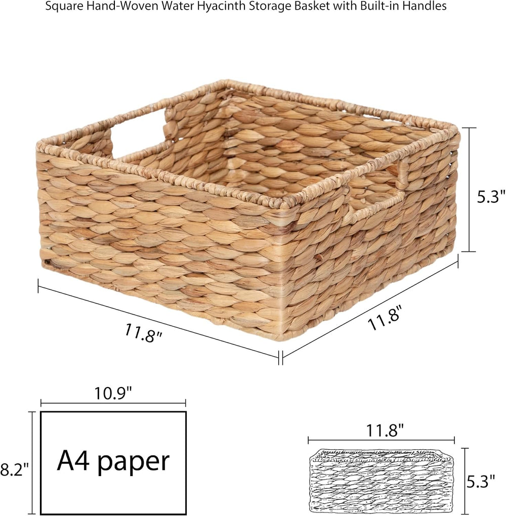 Kingwillow Square Hand Woven Storage Basket