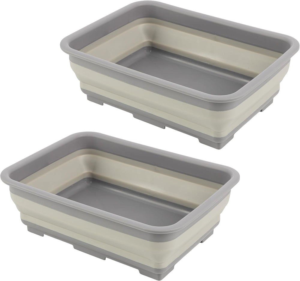 Collapsible Bucket for Cleaning 2-Pack - 7.27L Foldable Wash Bin Dish Tubs - ...