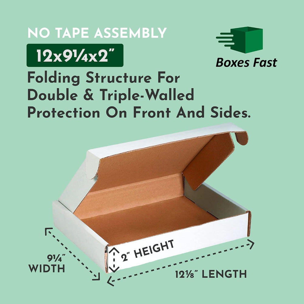 Boxes Fast BFMFL1292 Deluxe Literature Cardboard Mailers, 12 1/8 x 9 1/4 x 2 ...