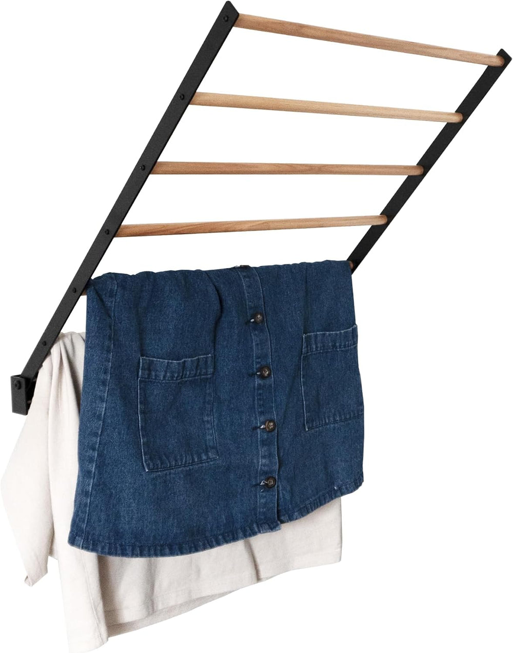 Wall Mounted Drying Rack – Foldable Laundry Drying Rack for Wall, Space Savin...