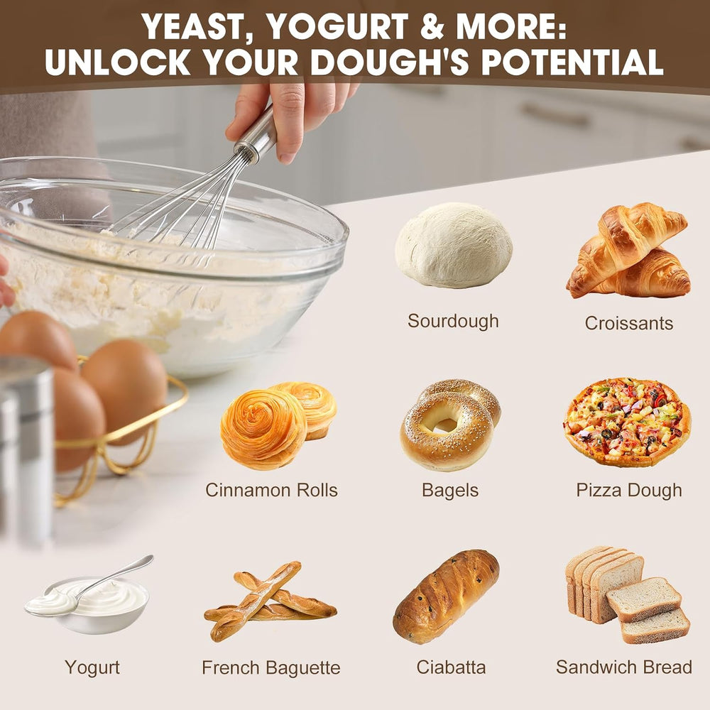 Foldable Bread Proofing Box, 70-122°F PID Dough Proofer with 1-24H Timer