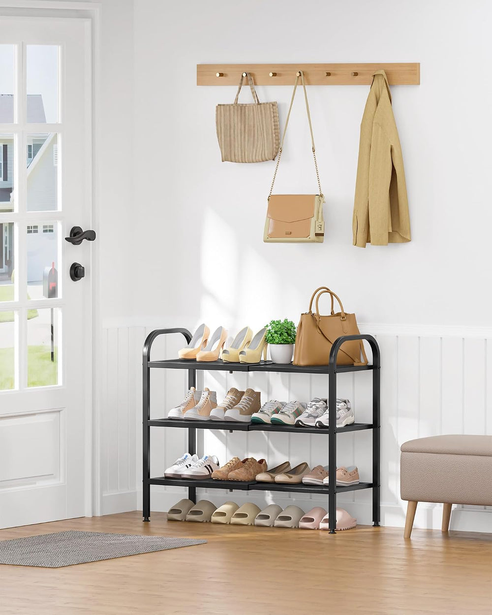 Kitsure Metal Expandable Shoe Rack, 18.1-29.5" x 11.4" x 25.0"...