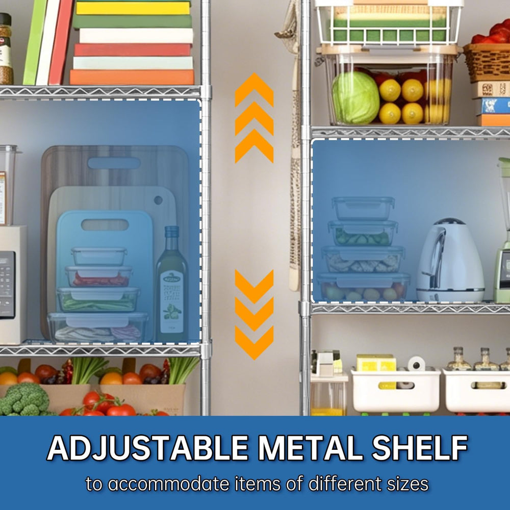 48" W x 24" D x 81" H Heavy Duty Wire Metal Storage Shelves wi...
