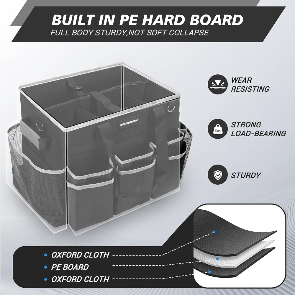 Large Rolling Cleaning Caddy Bag, Cleaning Caddy with Wheels with Detachable ...