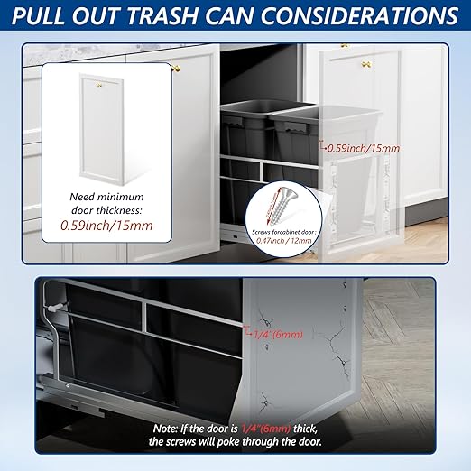 Insputer Dual Pull Out Trash Can Under Cabinet
