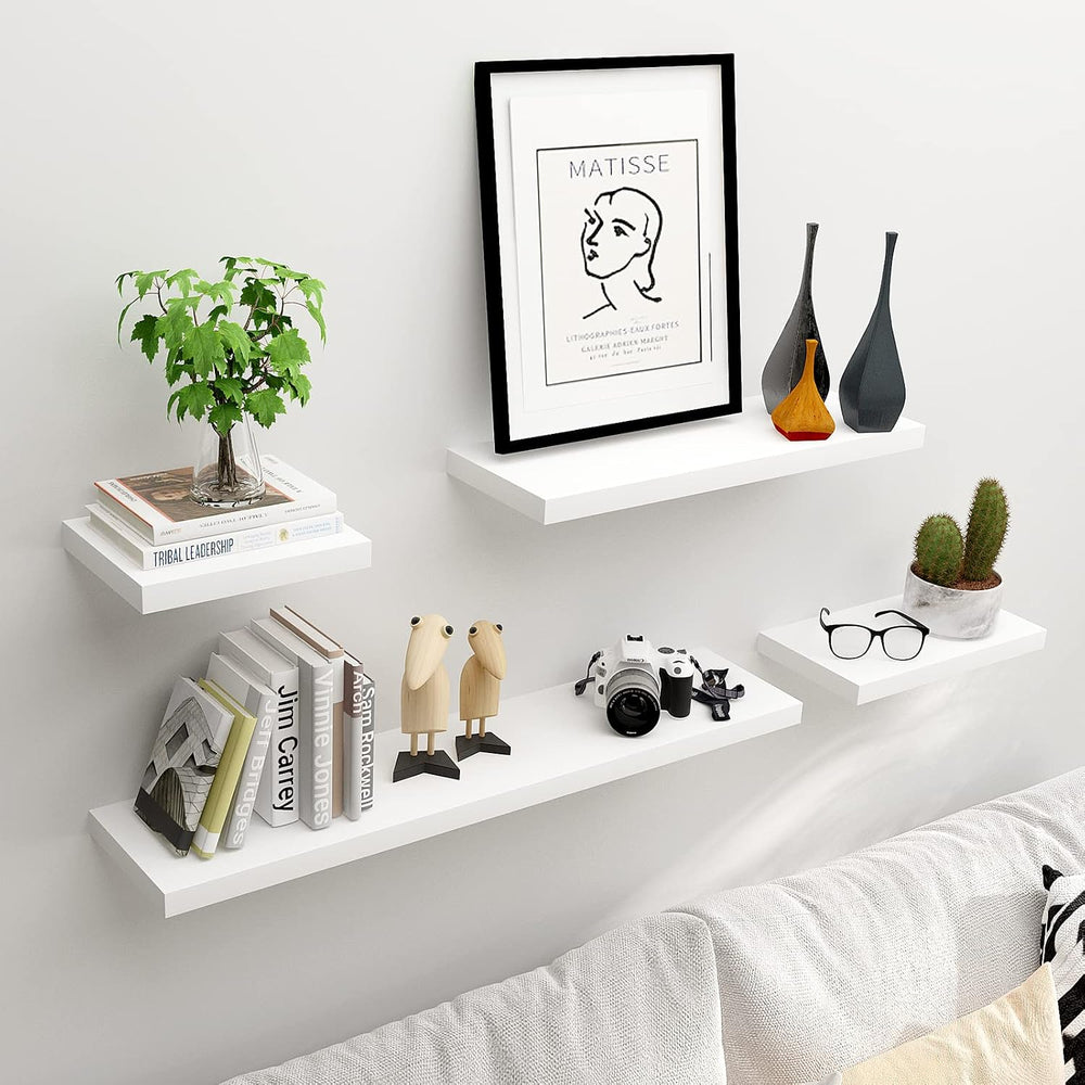 WELLAND Simons Floating Wall Shelf Ledge Shelves(36-inch, White)
