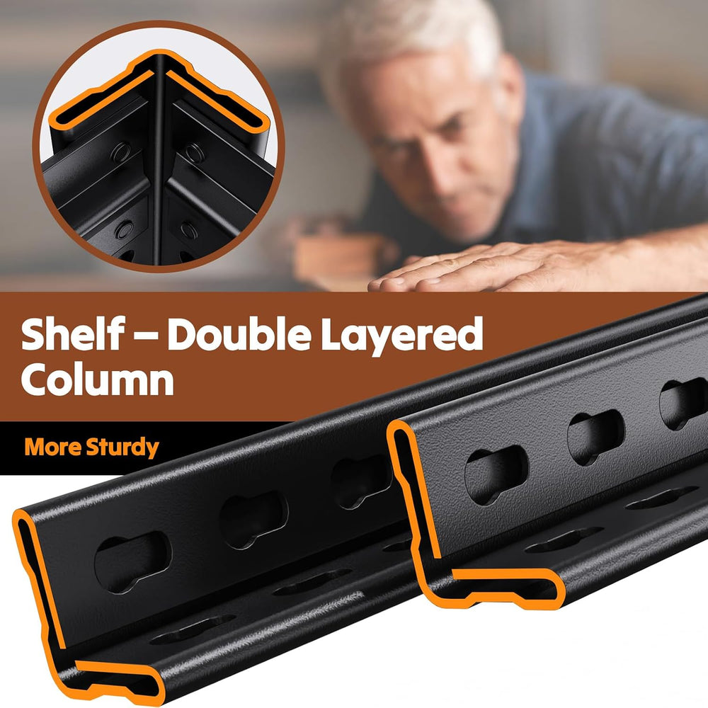 71''H Storage Shelves, Garage Shelving,Adjustable Heavy Duty Shelving...