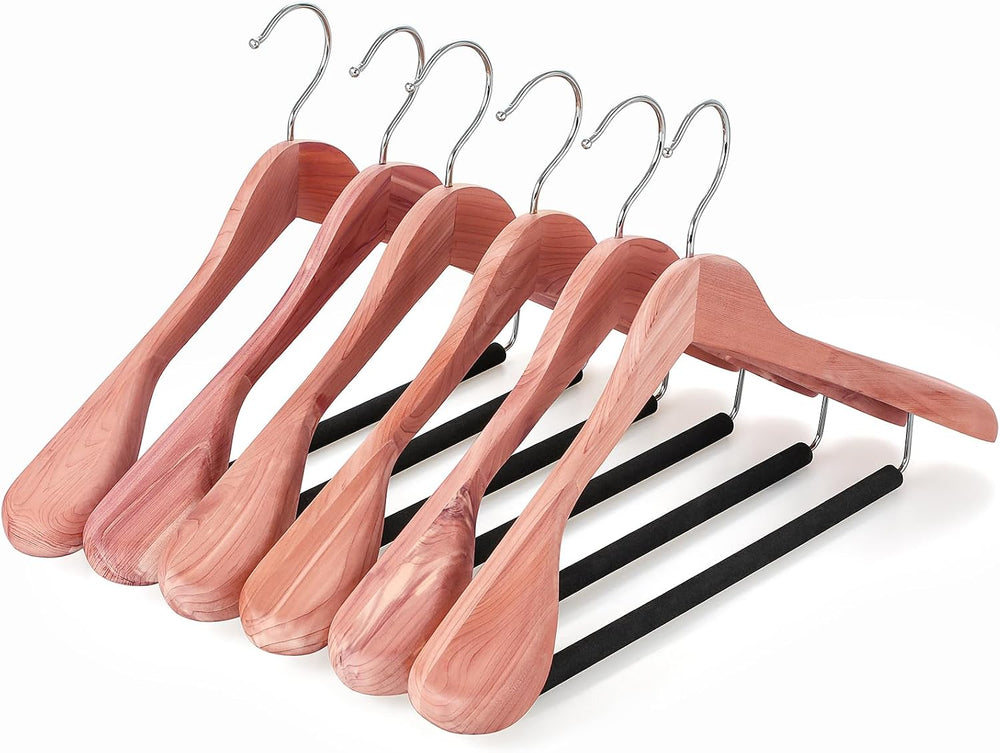 TOPIA HANGER Unfinished American Red Cedar Wood Coat Suit Hangers, Luxury Woo...