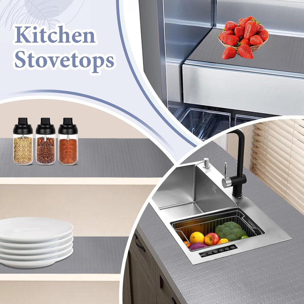 Drawer and Shelf Liner for Kitchen Cabinet: 17 in X 20 Ft Non Slip