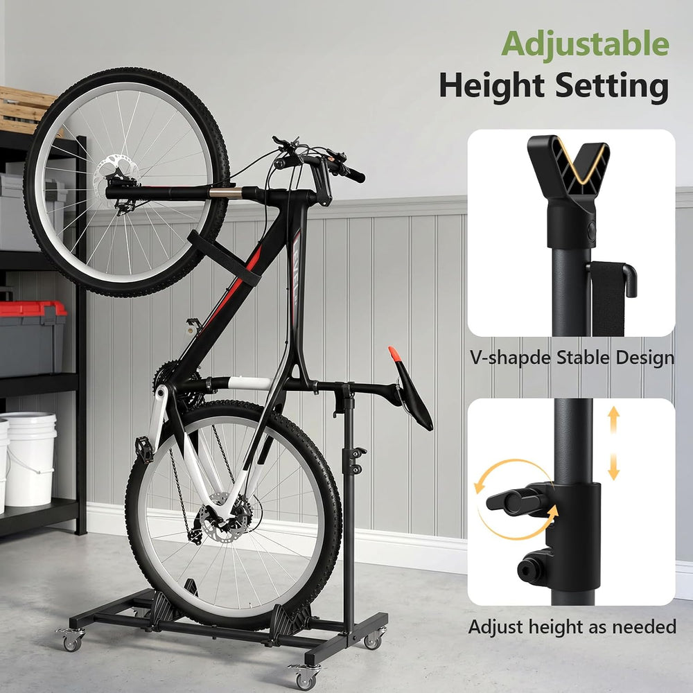 Vertical Bike Stand 2 Pack, Freestanding Bike Rack for Indoor Storage