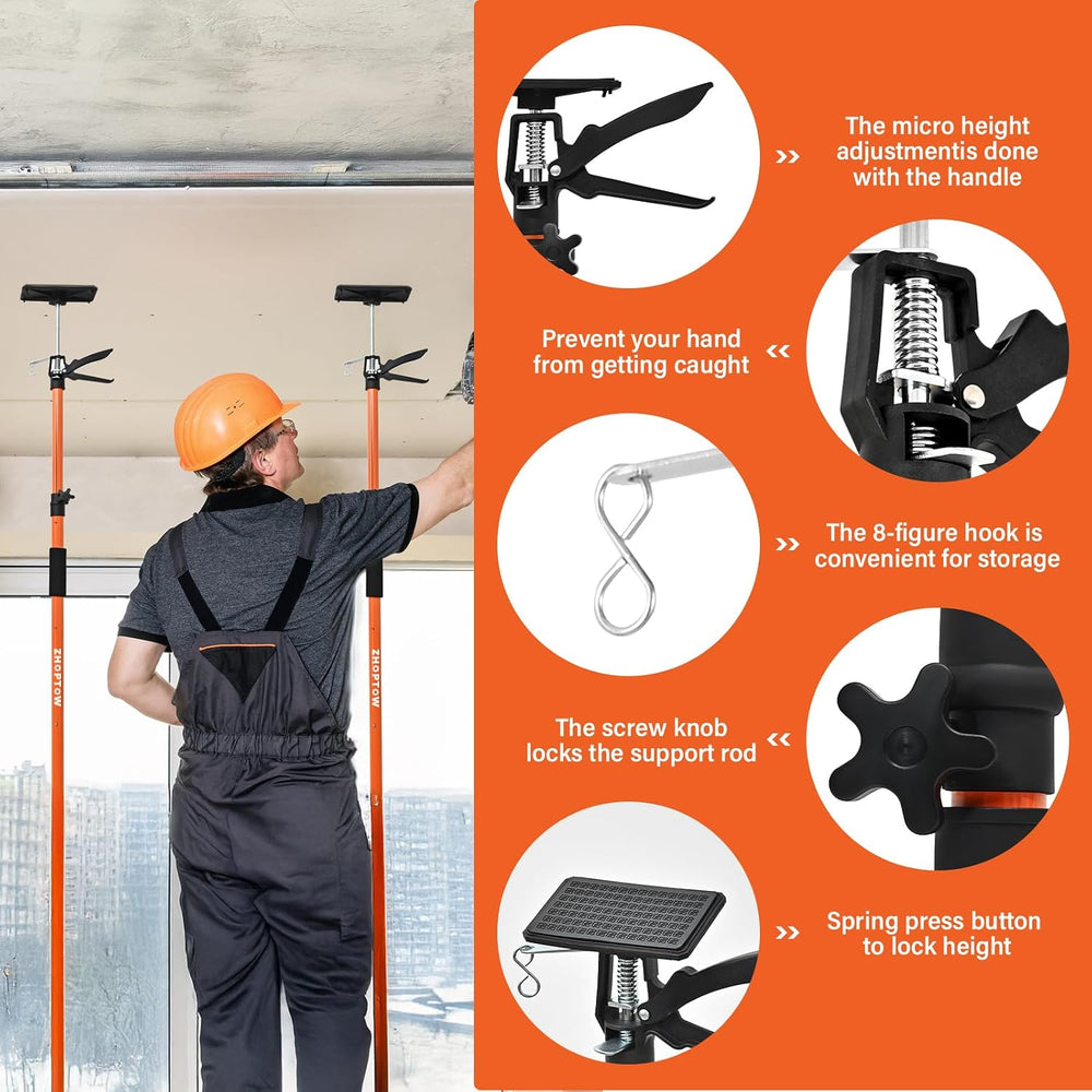 Adjustable Support Pole - Cabinet Jack, Drywall Lift, 45"-114" Adju...