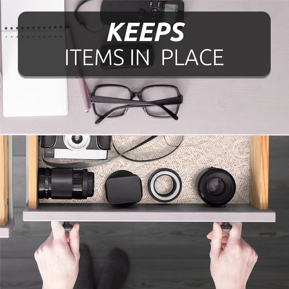12X600 Inch Shelf Liner with Scissor & Tape Measure for Kitchen Cabinets,...