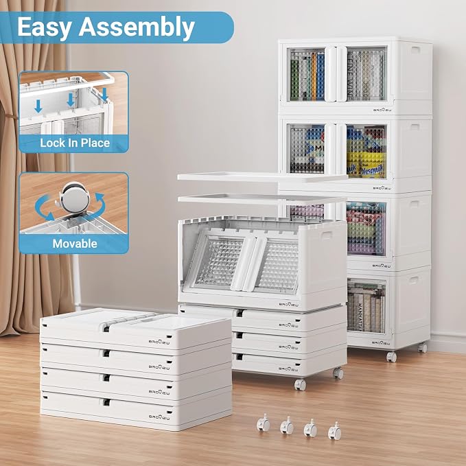BROVIEW 400Qt Stackable Storage Bins