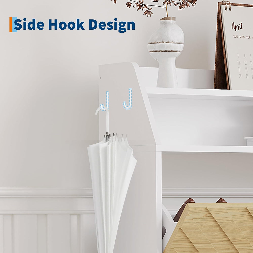 IDEALHOUSE Shoe Cabinet with 3 Flip Drawers, Hidden Shoe Storage Cabinet with...