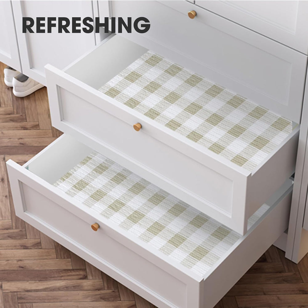Beautysaid Shelf and Drawer Liner for Kitchen Cabinet Non Adhesive Non Slip