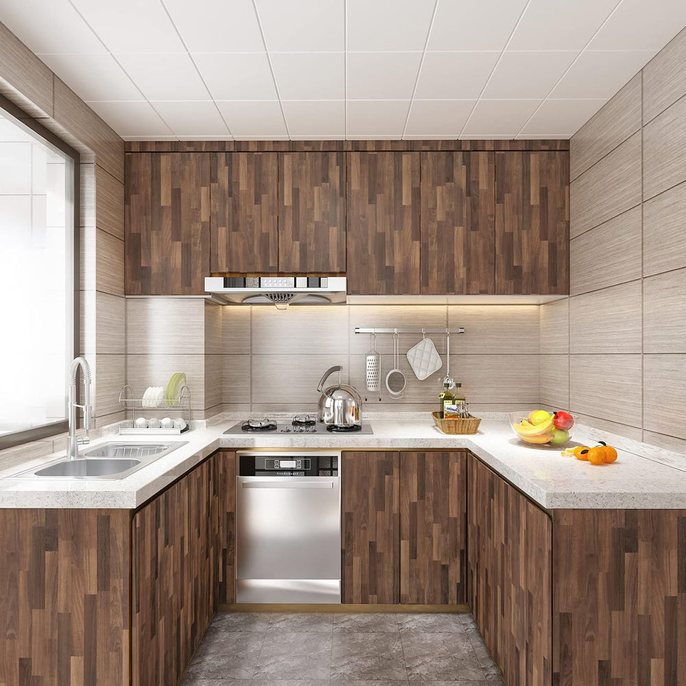 VEELIKE Large Size Butcher Block Contact Paper Peel and Stick Countertops for...