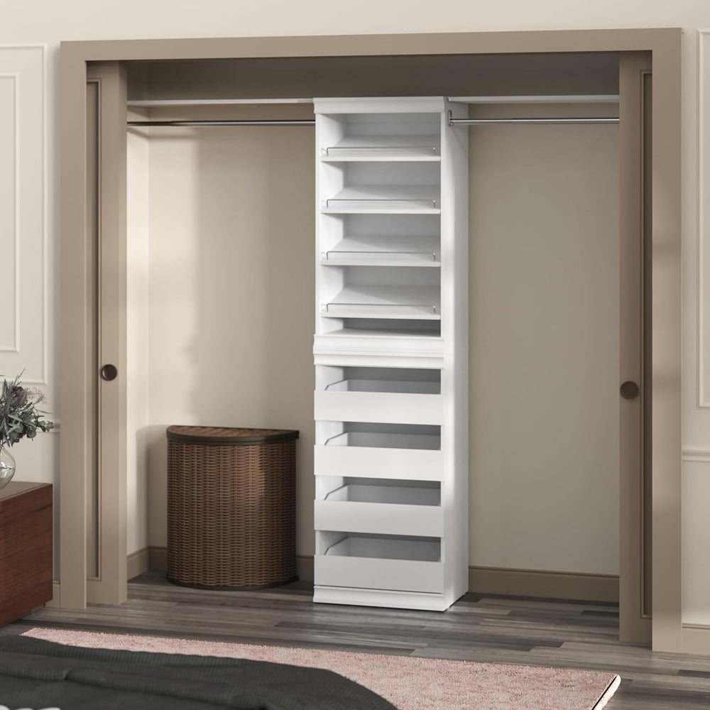 ClosetMaid Modular Storage Unit with 4 Drawers, Wood Closet Organizer, Stacki...