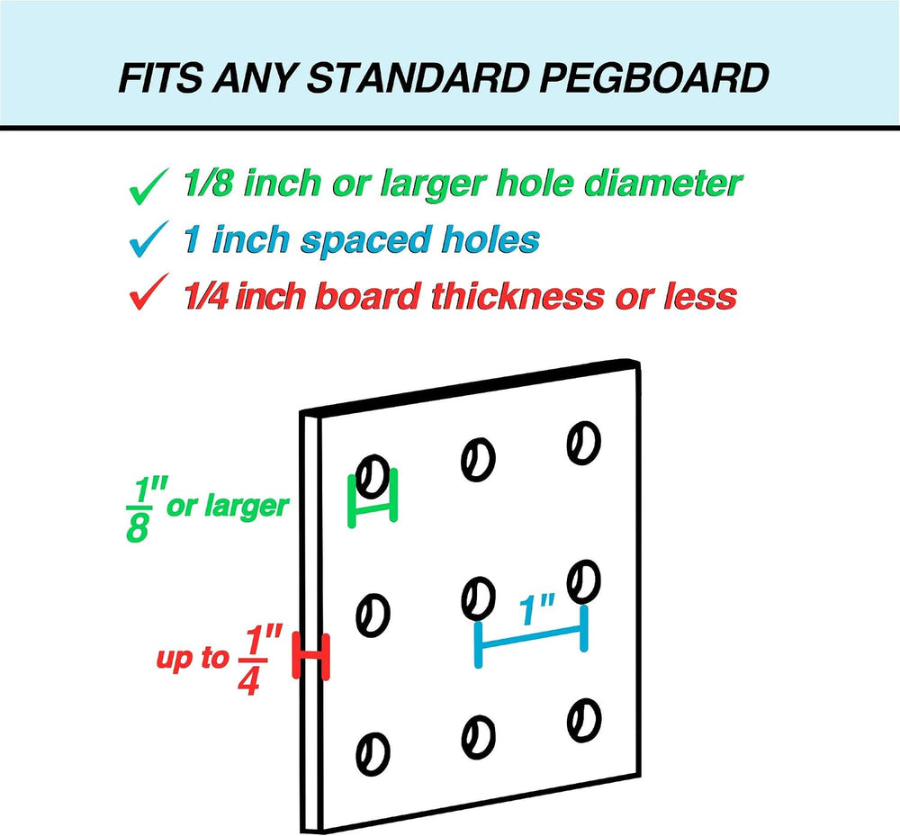 Pegboard Bins 24 Pack, Black - Hooks to Any Peg Board - Organize Hardware, Ac...
