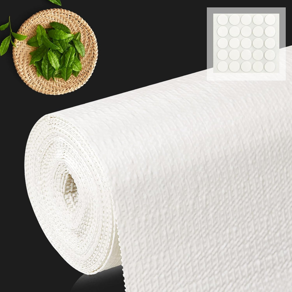 Shelf Liner for Kitchen Cabinets and Drawers, 24" x 360" White
