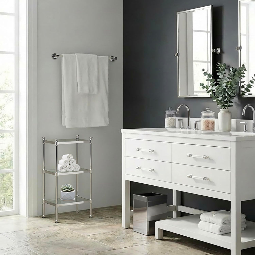 Gatco 1351 3-Tier Rectangle Taboret in Chrome