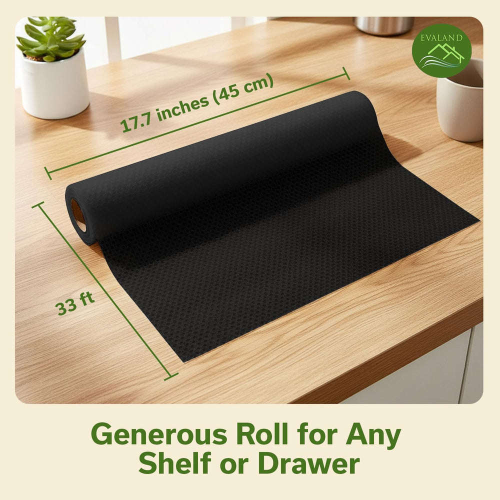 EVALAND Shelf Liner Cabinet Liner Non-Adhesive Drawer Liner 17.7 in x 33 FT