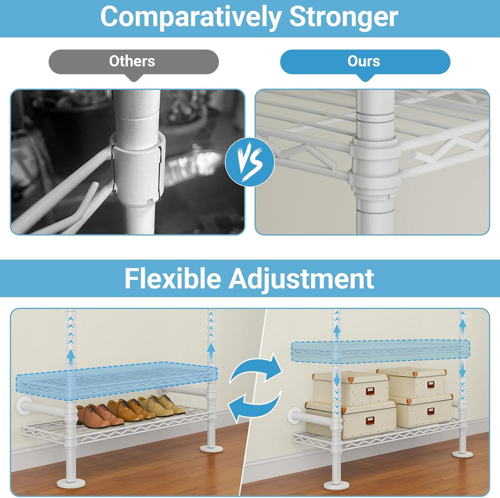 Timate X3i Garment Rack for Hanging Clothes Load 980lbs, Expandable Wall Moun...