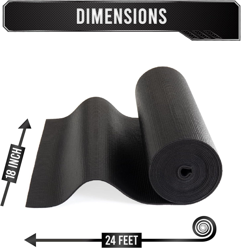 Precision Defined Toolbox Liner Non-Slip Tool Drawer Liner 24ft x 18" Black