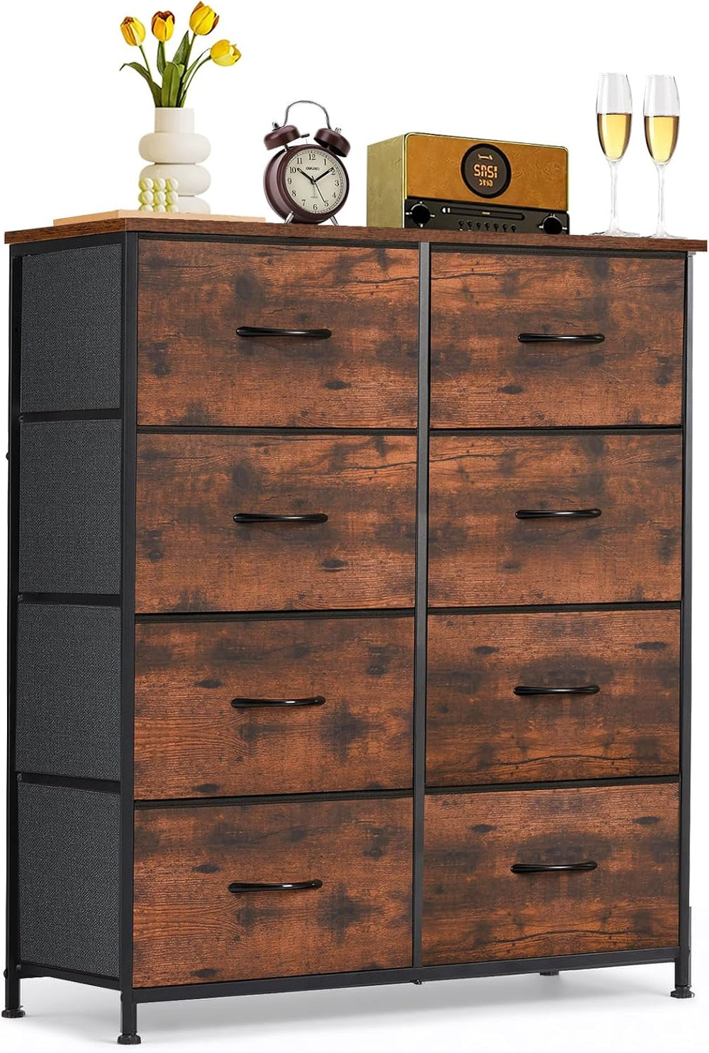 8-Drawer Dresser for Bedroom, Anti-Tip Tall Storage Organizer