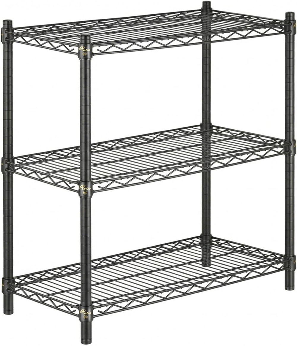 APLSS 14" D x 36" W x 34" H Black Heavy Duty Wire Shelving wit...