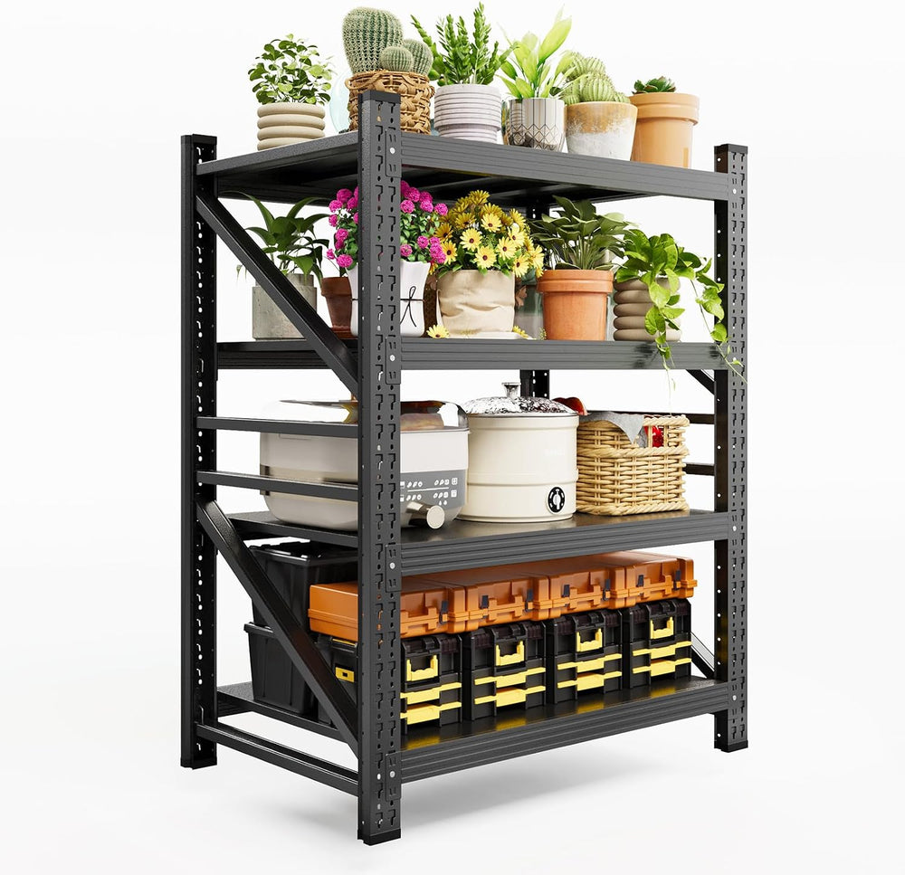 40" Wide Storage Shelves, 2000LBS Garage Shelving Heavy Duty, Standing S...