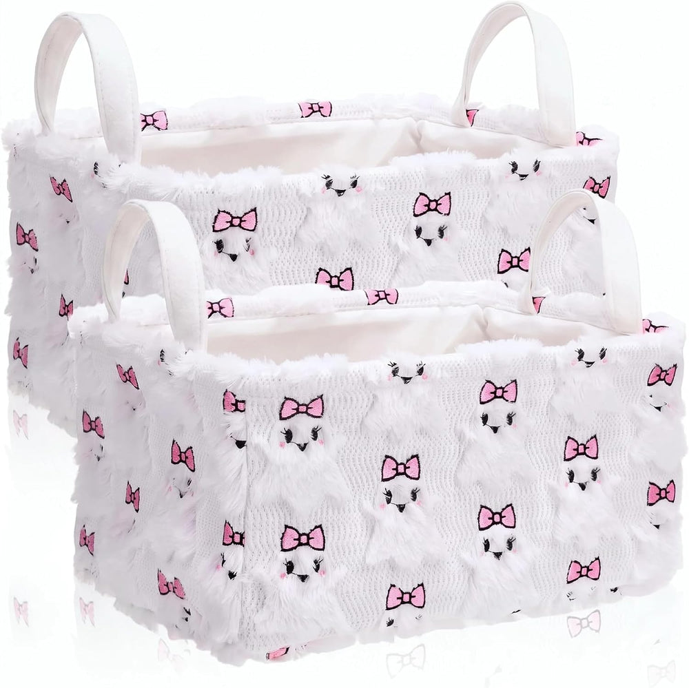 2 Pcs Halloween Ghost Storage Baskets Trick or Treat Candy Bucket
