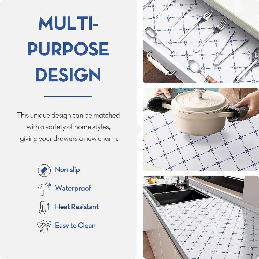 Drawer Shelf and Cabinet Liner, Thick Strong Grip,Shelf Liners Non-Adhesive L...