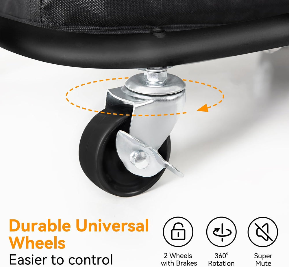 WOWLIVE Double Laundry Hamper with Wheels, 170L Rolling Laundry Basket