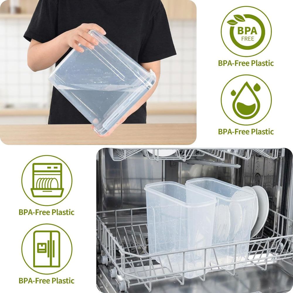 OTraki 4 Pieces Airtight Food Containers with Lid, 4L BPA Free Cereal Contain...