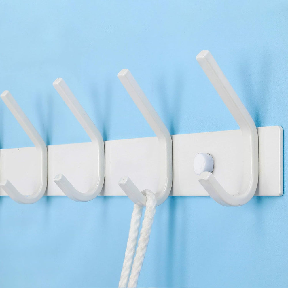 WEBI Coat Rack Wall Mounted,10 Hooks,30" Long Coat Hooks Wall Mount Whit...