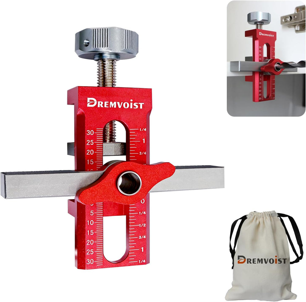 Cabinet Door Installation Jig 2-in-1, Mounting Tool with Adjustable Positione...