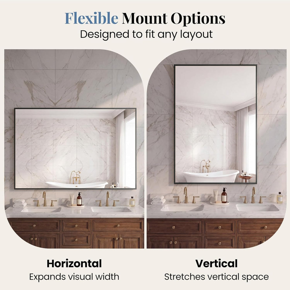 DUMOS 30"x36" Rectangle Wall Mirror, Bathroom Mirrors for Over Sink...