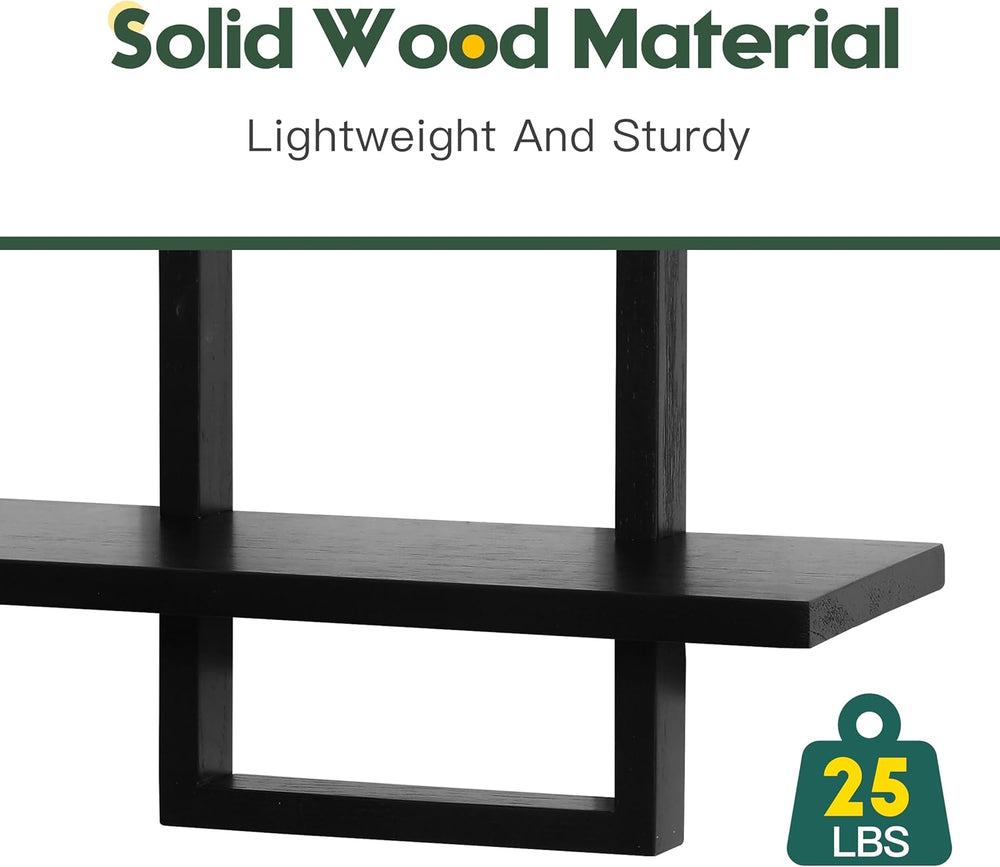 Floating Shelves for Wall,Decorative Wall Shelves Black,Plants Shelf Framed
