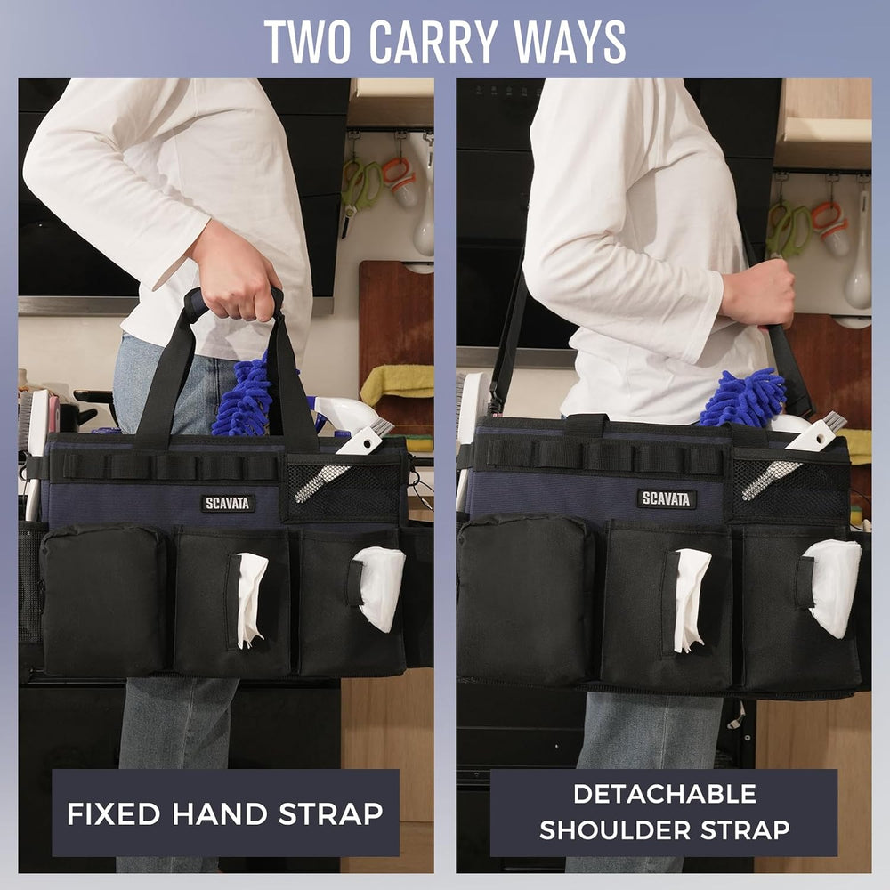 SCAVATA Wearable Cleaning Caddy Bag, Cleaning Caddy Supplies Organizer with H...