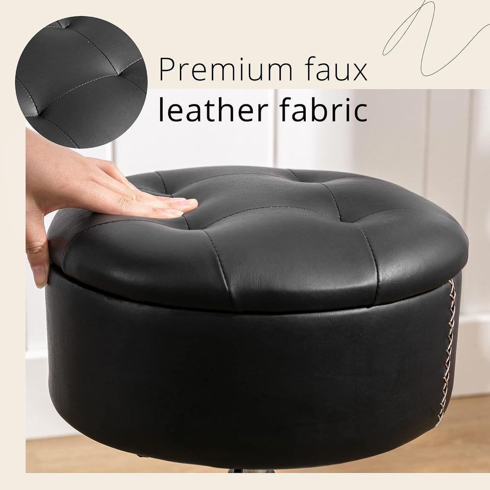 LUE BONA 360°Swivel Vanity Stool Chair for Makeup Room, Height Adjustable Sto...