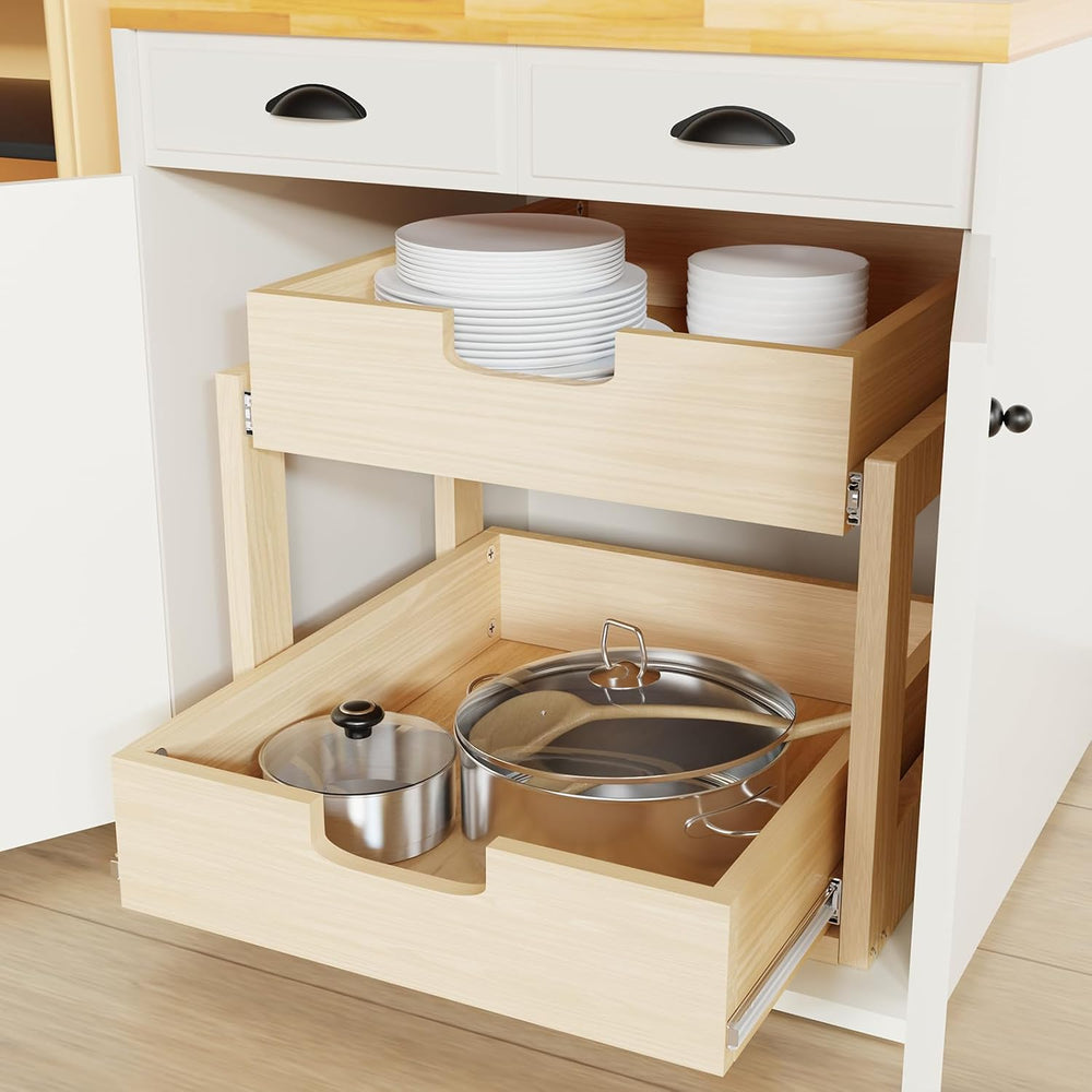 Pull Out Cabinet Organizer, 17''W×21''D×16''H Soft Cl...